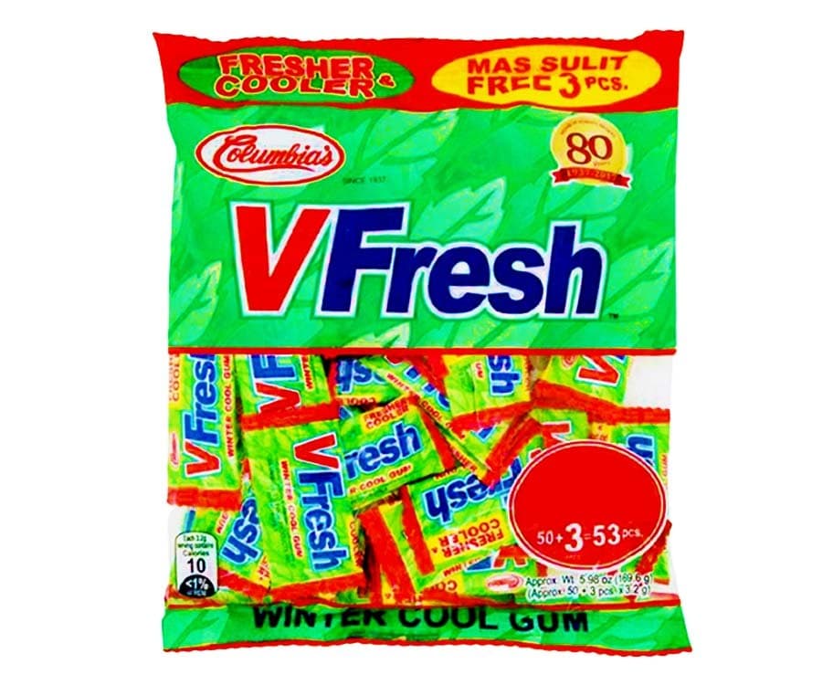 Columbia's VFresh Winter Cool Gum 53 Pieces 169.6g
