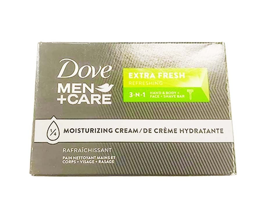 Dove Men+Care Extra Fresh Refreshing 3-in-1 Hand & Body + Face + Shave Bar 106g