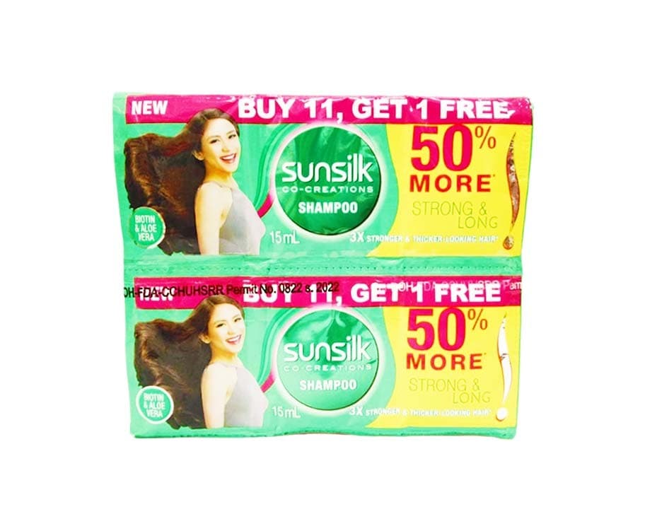 Sunsilk Co-Creations Strong & Long Shampoo (11+1 Packs x 15mL)