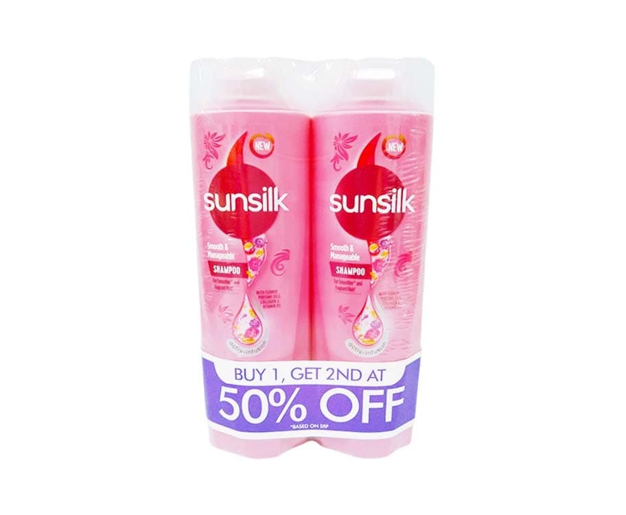 Sunsilk Smooth & Manageable Shampoo (2 Packs x 180mL)