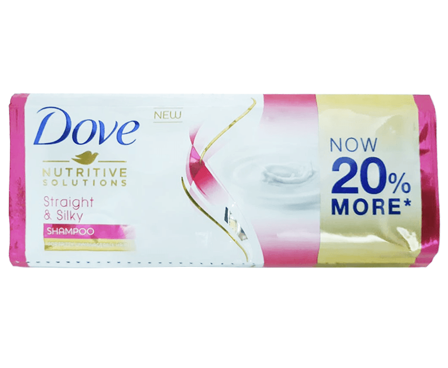 Dove Straight & Silky Shampoo (6 Packs x 12mL)