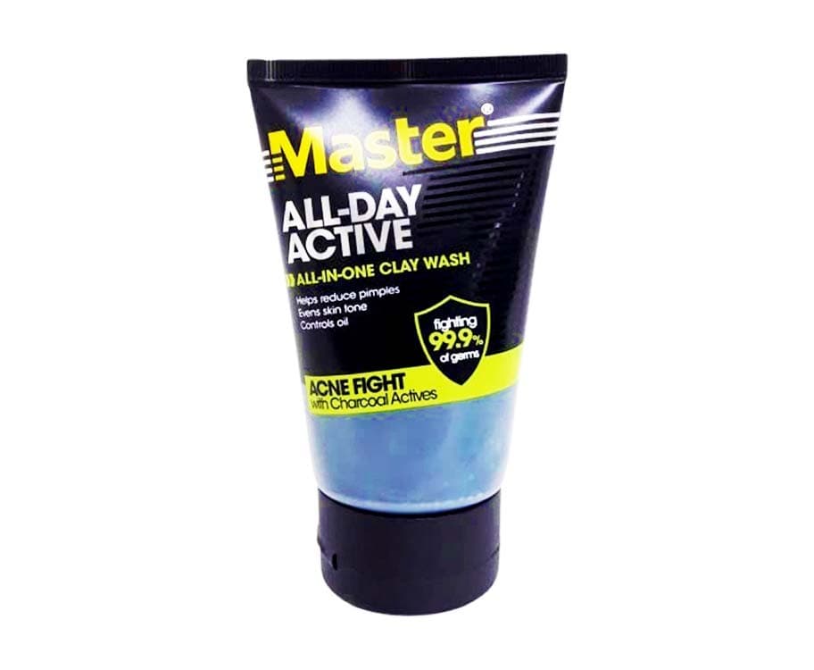 Master All-Day Active All-in-One Clay Wash Acne Fight with Charcoal Actives 100g