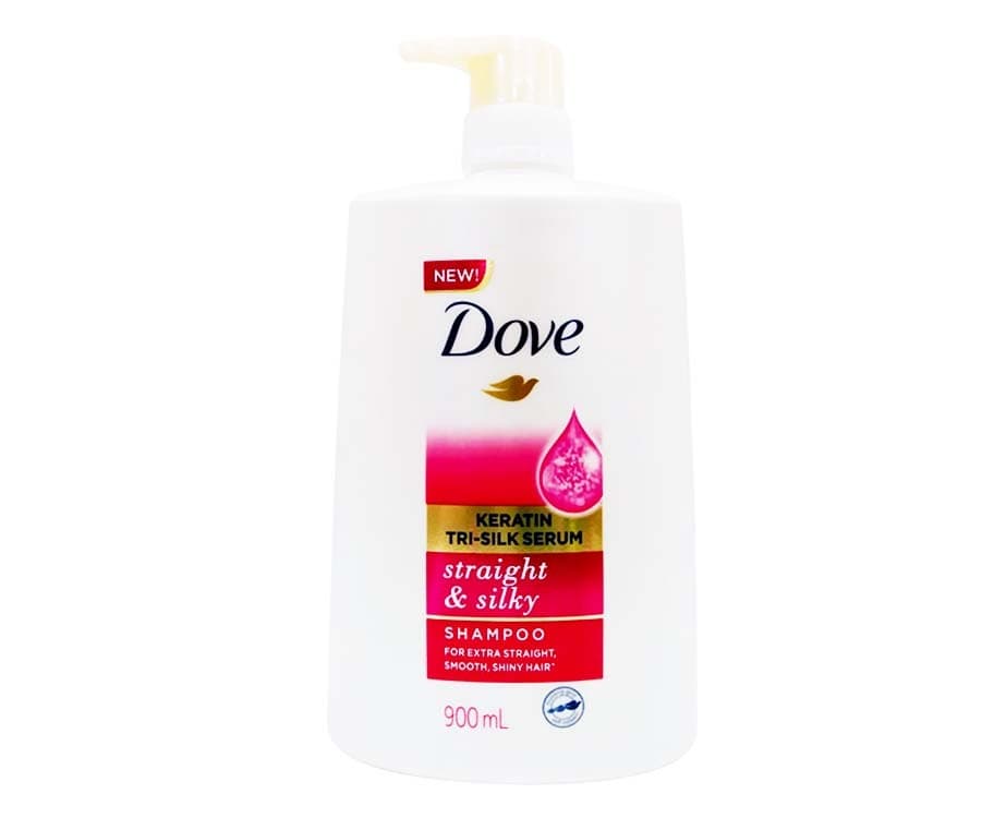 Dove Keratin Tri-Silk Serum Straight & Silky Shampoo 900mL