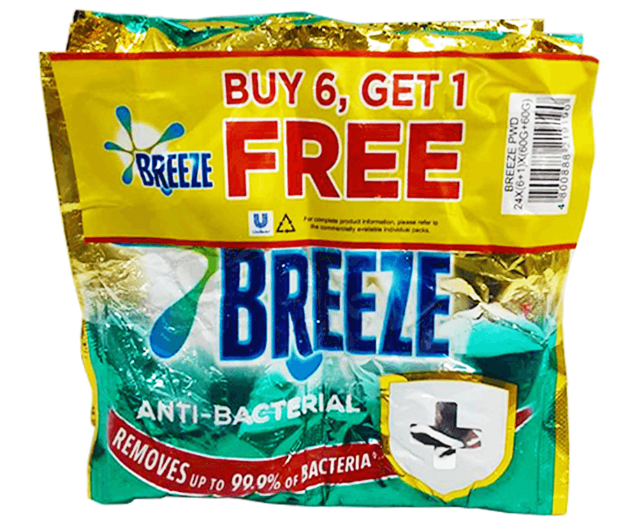 Breeze Anti-Bacterial (6+1 Packs x 60g)