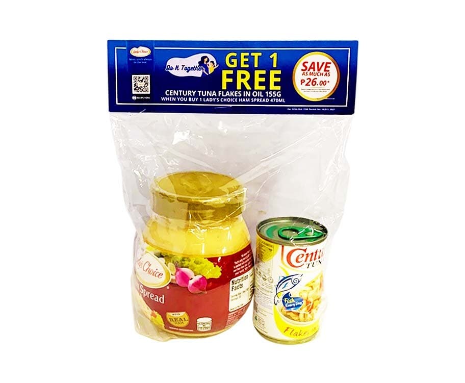 Lady’s Choice Ham Spread 470mL + Century Tuna Flakes in Oil 155g
