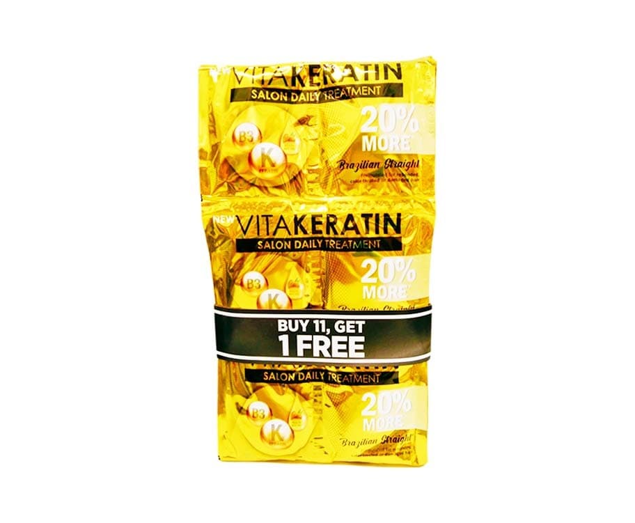 Vita Keratin Salon Daily Treatment Brazilian Straight (11+1 Packs x 24mL)