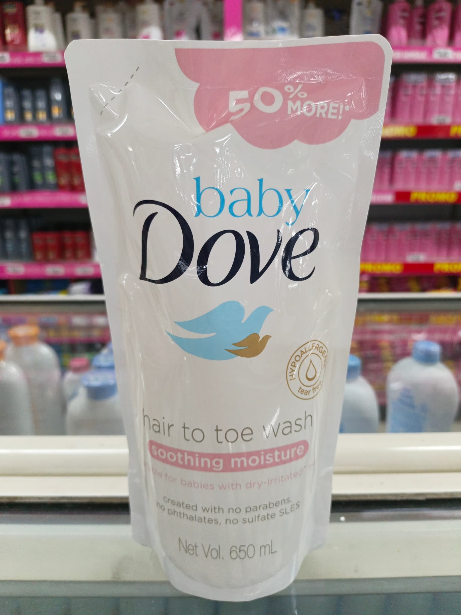 Baby Dove Hair To Toe Wash Soothing Moisture 650ml