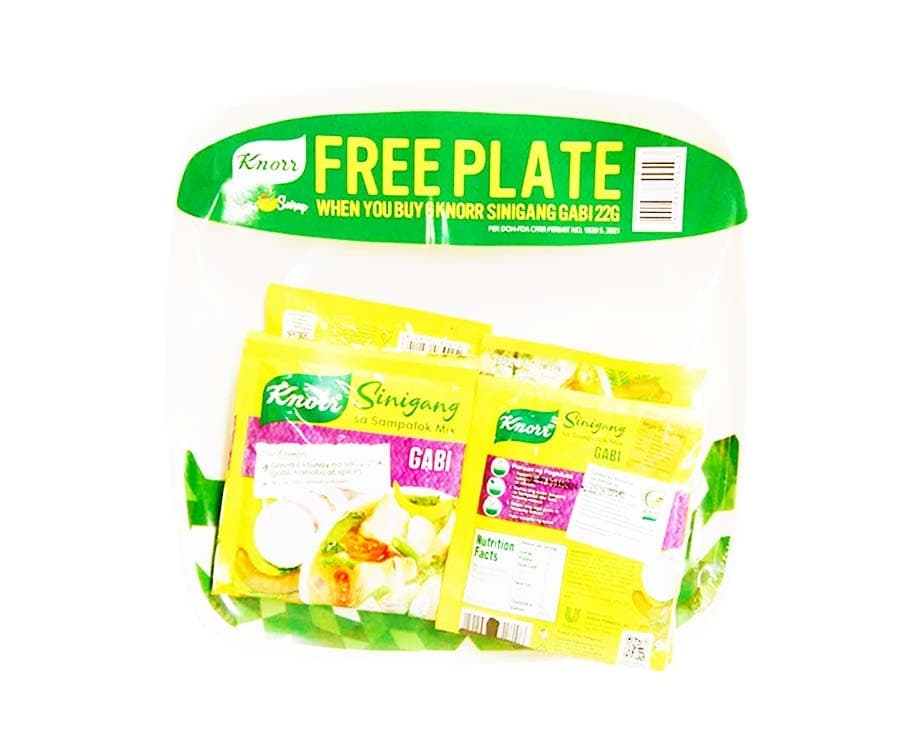 Knorr Sinigang sa Sampalok Mix with Gabi (6 Packs x 22g) + Free Plate