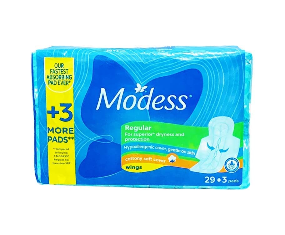 Modess Regular Cottony Soft Cover Wings 29+3 Pads