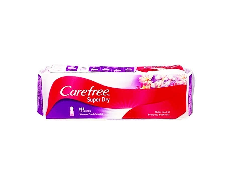 Carefree Super Dry Shower Fresh Scent 15 Liners