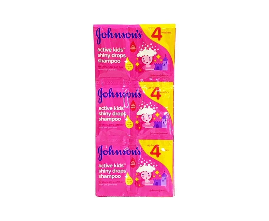 Johnson’s Active Kids Shiny Drops Shampoo with Argan Oil (6 Packs x 8mL)