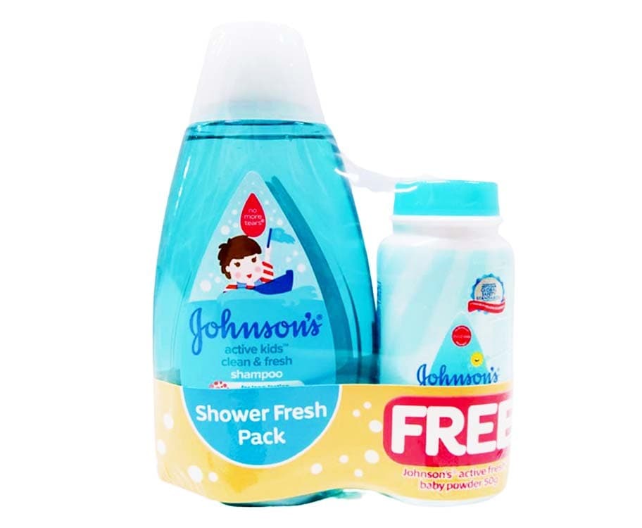 Johnson's Clean & Fresh Shampoo 200mL + Active Fresh Powder 50g