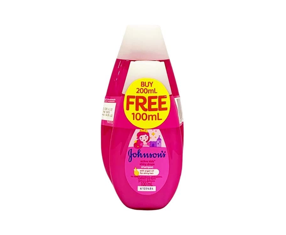 Johnson’s Active Kids Shiny Drops Shampoo 200mL + Free Johnson’s Active Kids Shiny Drops Shampoo 100mL