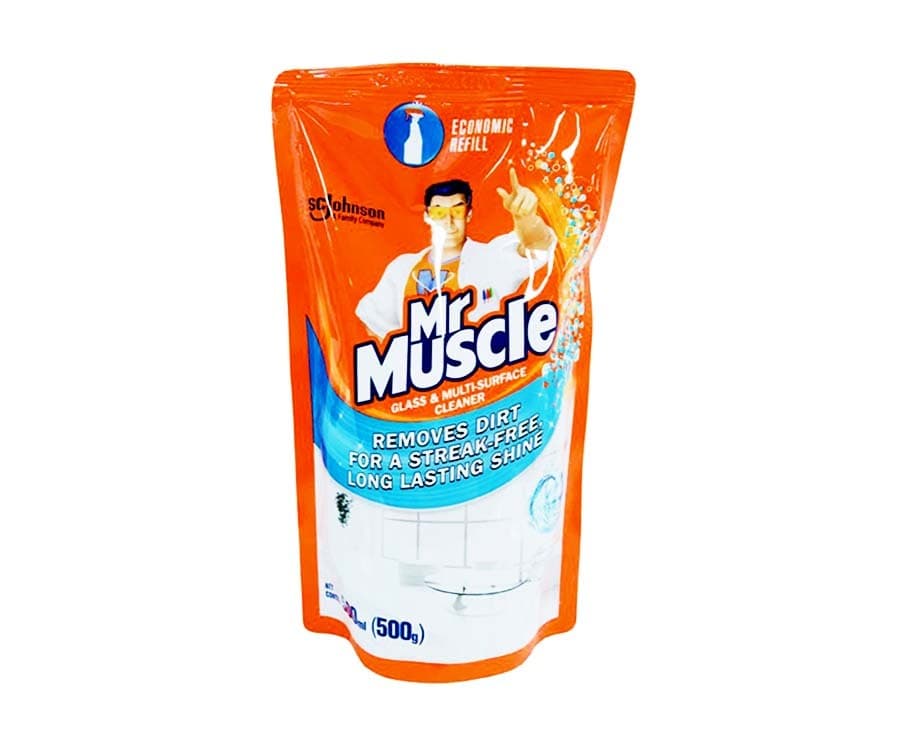 Mr. Muscle Glass & Multi-Surface Cleaner Fresh Fragrance Economic Refill 500mL (500g)