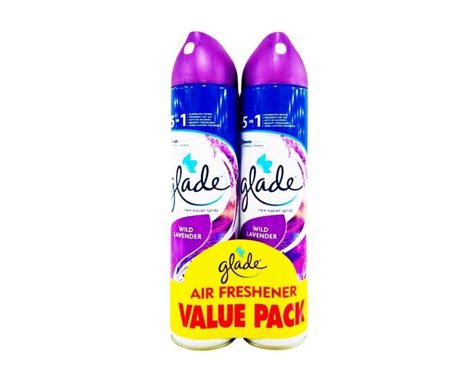 Glade Wild Lavender Spray Air Freshener (2 Packs x 320mL)