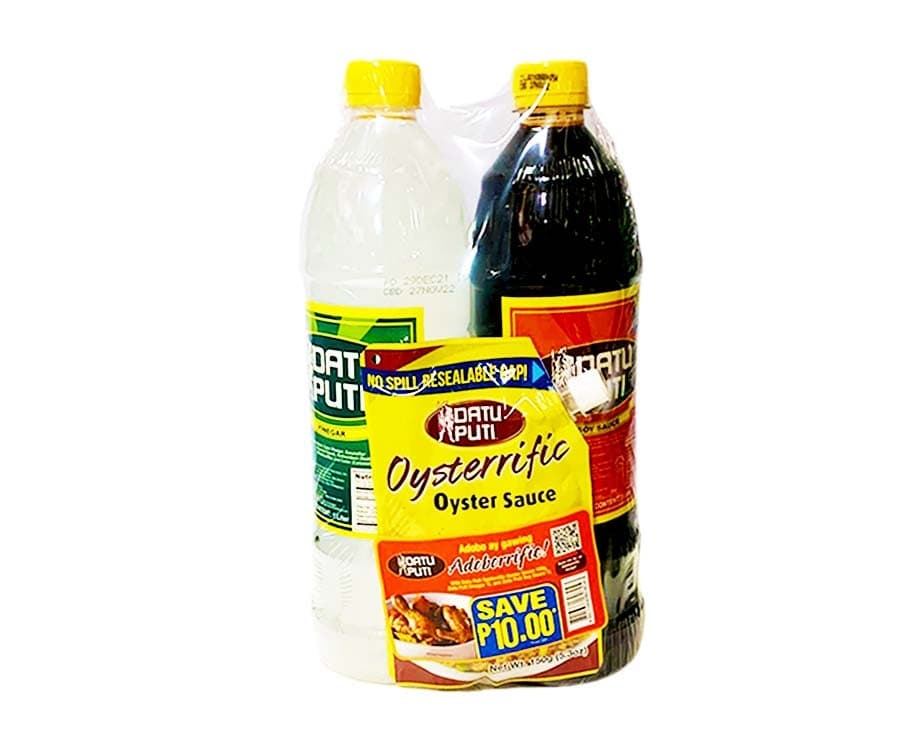 Datu Puti Soy Sauce 1L + Datu Puti Vinegar 1L + Datu Puti Oysterrific Oyster Sauce 150g