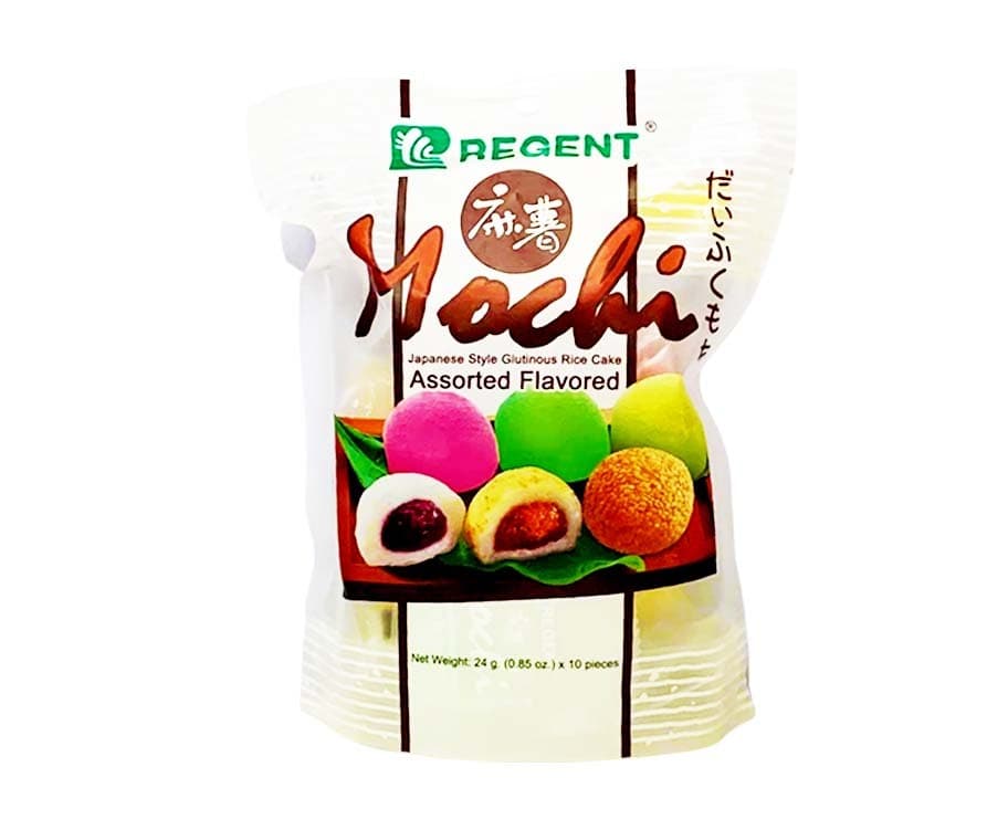 Regent Mochi Japanese Style Glutinous Rice Cake Assorted Flavored (10 Packs x 24g) 240g