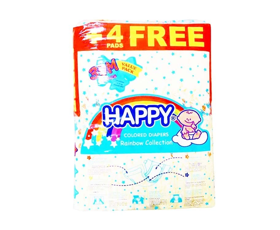 Happy Colored Diapers Rainbow Collection Value Pack Medium 5-10kg 34 Pads
