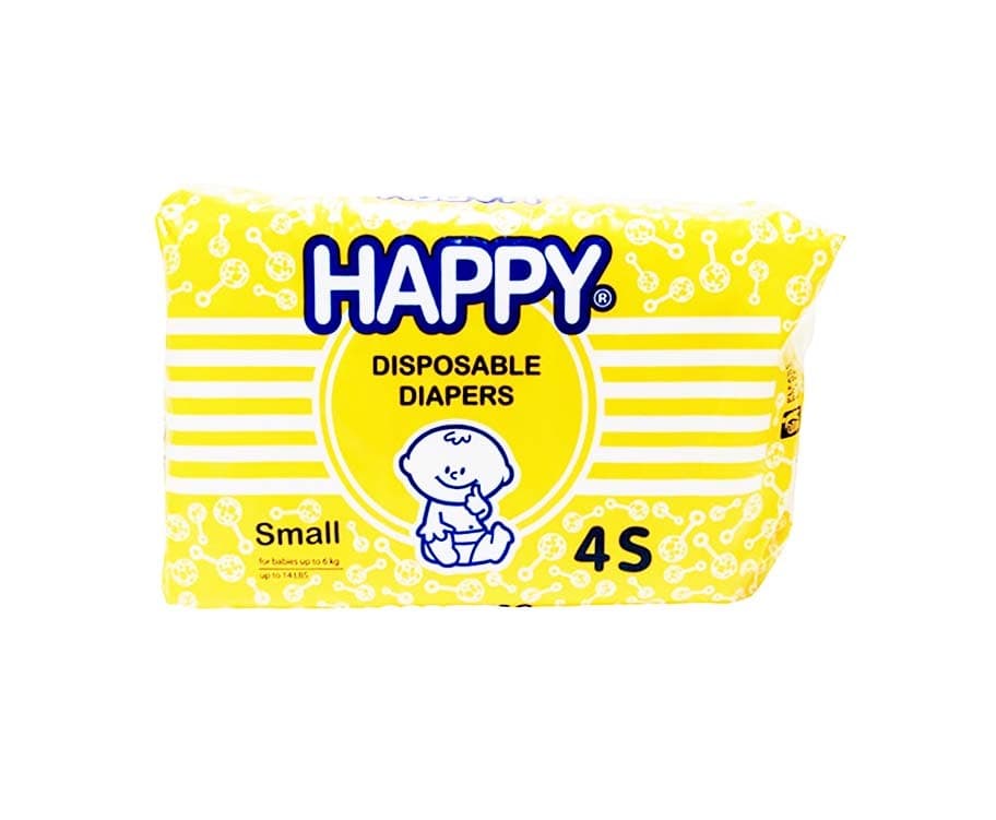 Happy Disposable Diapers Small 4 Pads