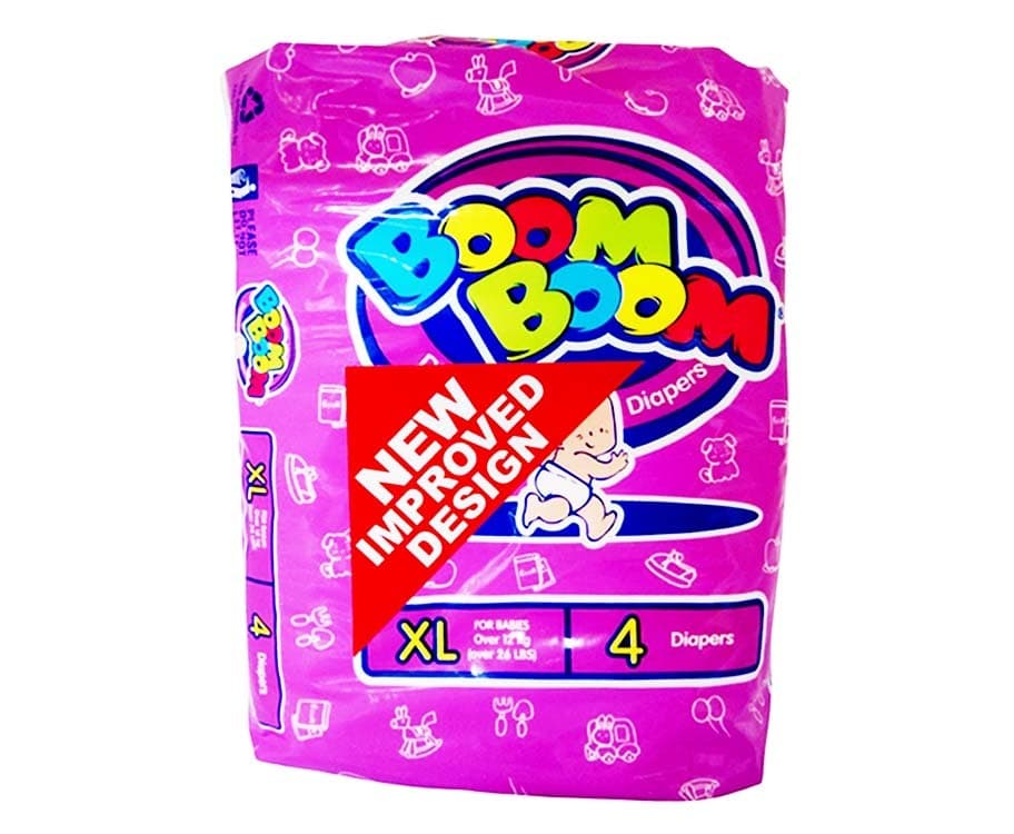 Boom Boom Disposable Diapers XL-Over 12kg 4pcs