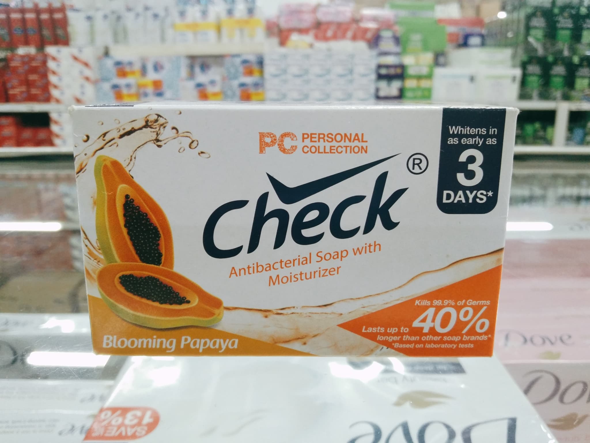 Personal Collection Check Antibacterial Soap with Moisturizer Blooming Papaya
