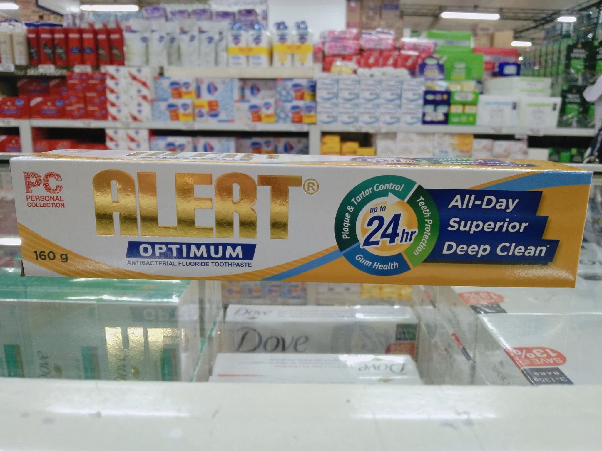 Personal Collection Alert Optimum Antibacterial Flouride Toothpaste 160g