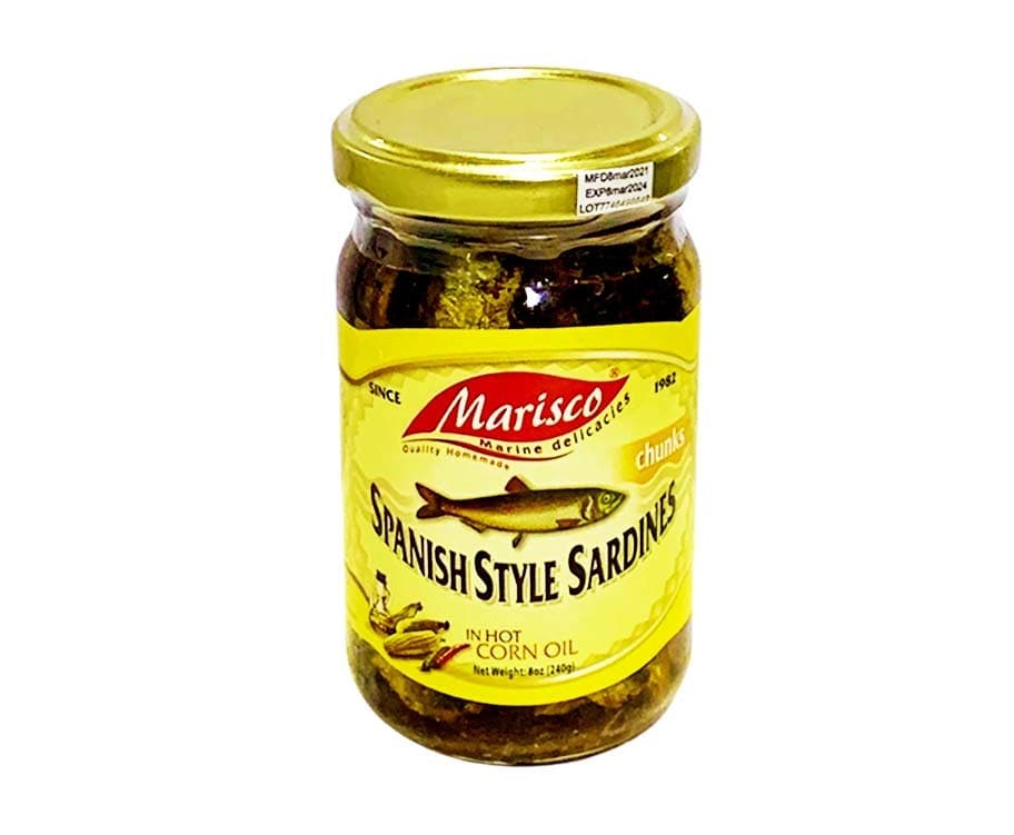 Marisco Chunks Spanish Style Sardines in Hot Corn Oil 8oz (240g)