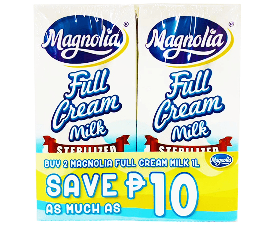 Magnolia Full Cream Milk Sterilized (2 Packs x 1L)