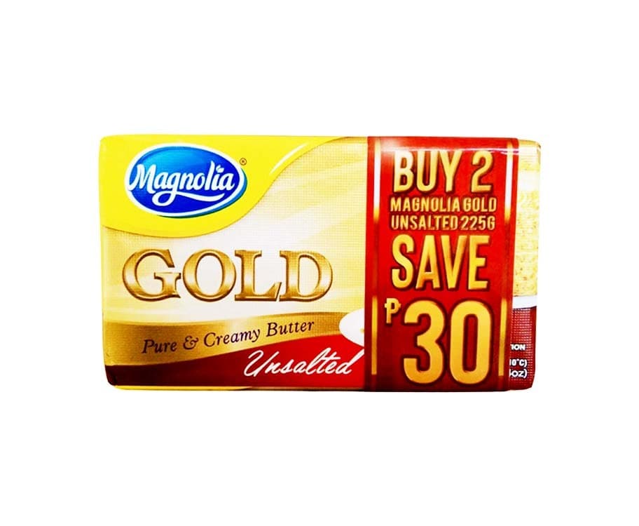 Magnolia Gold Pure & Creamy Butter Unsalted (2 Packs x 225g)