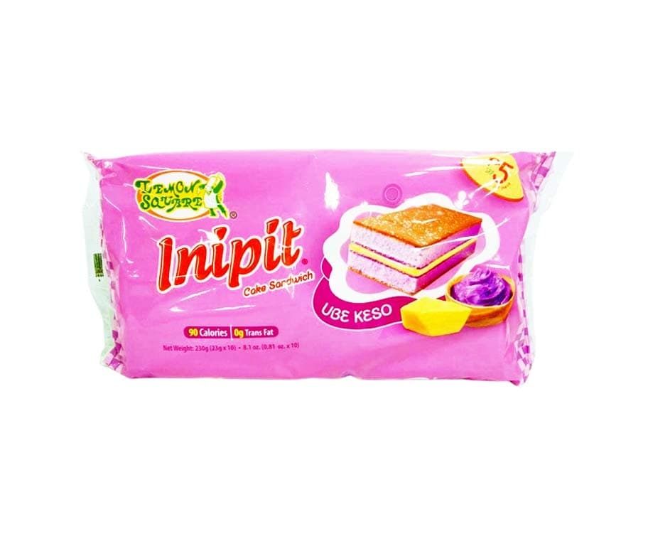 Lemon Square Inipit Cake Sandwhich Ube Keso (10 Packs x 23g) 230g