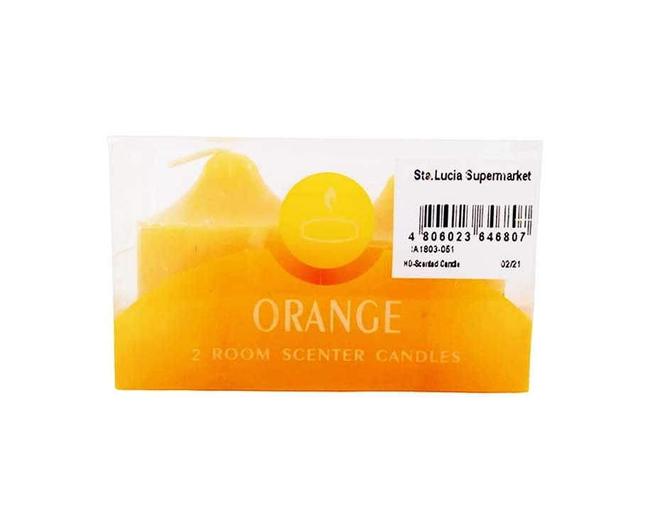 Sta. Lucia Supermarket IA1803-051 Orange 2 Room Scenter Candles