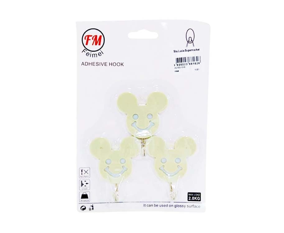 FM Feimei Adhesive Hook Max Load 2.0kg 3 Pieces