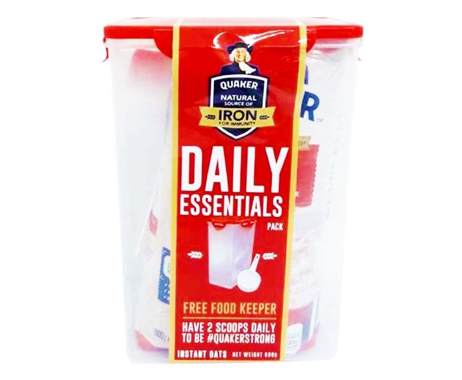 Quaker Instant Oatmeal 800g + Free Food Keeper