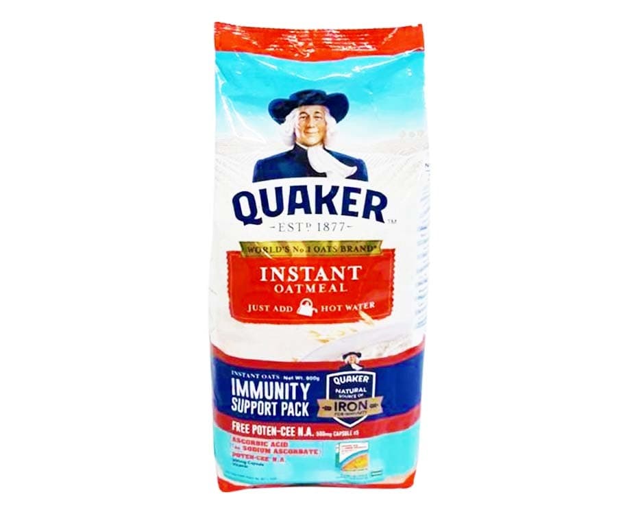 Quaker Instant Oatmeal 800g + Poten-Cee (500mg Capsule x 5)