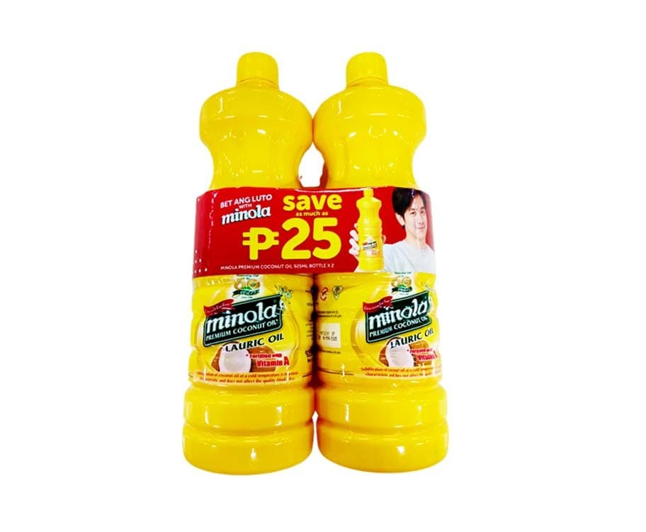 Minola Premium Coconut Oil with Lauric Oil (2 Packs x 925mL)