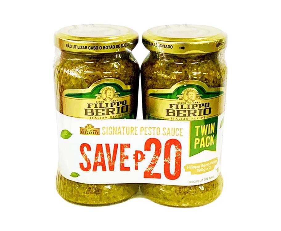 Filippo Berio Classic Pesto Signature Pesto Sauce Twin Pack (2 Packs x 190g)