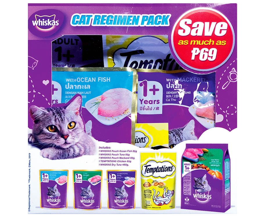 Whiskas Cat Regimen Pack Adult 1+ Years 820g