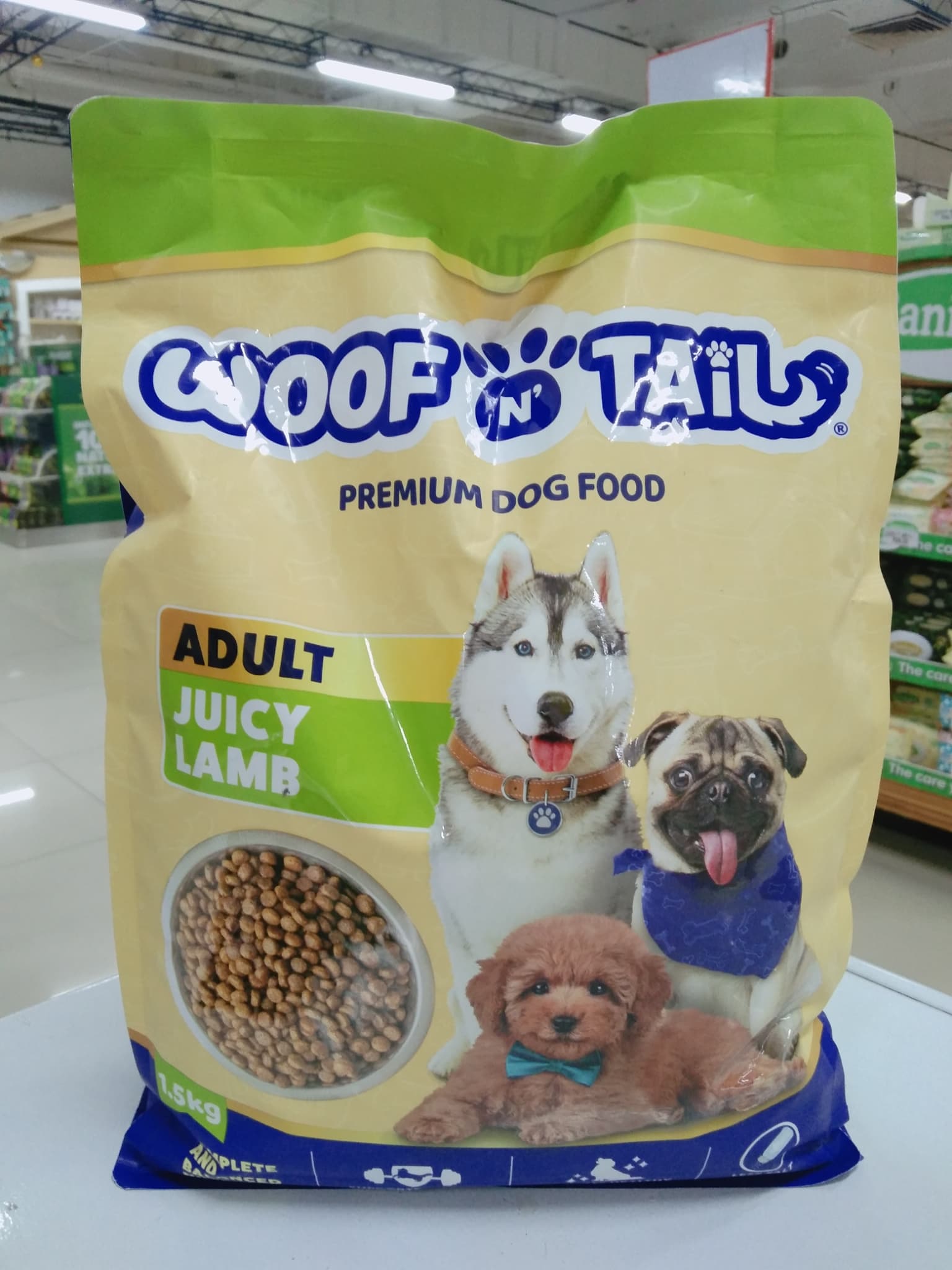 Woof N' Tail Premium Dog Food Adult Juicy Lamb 1.5kg