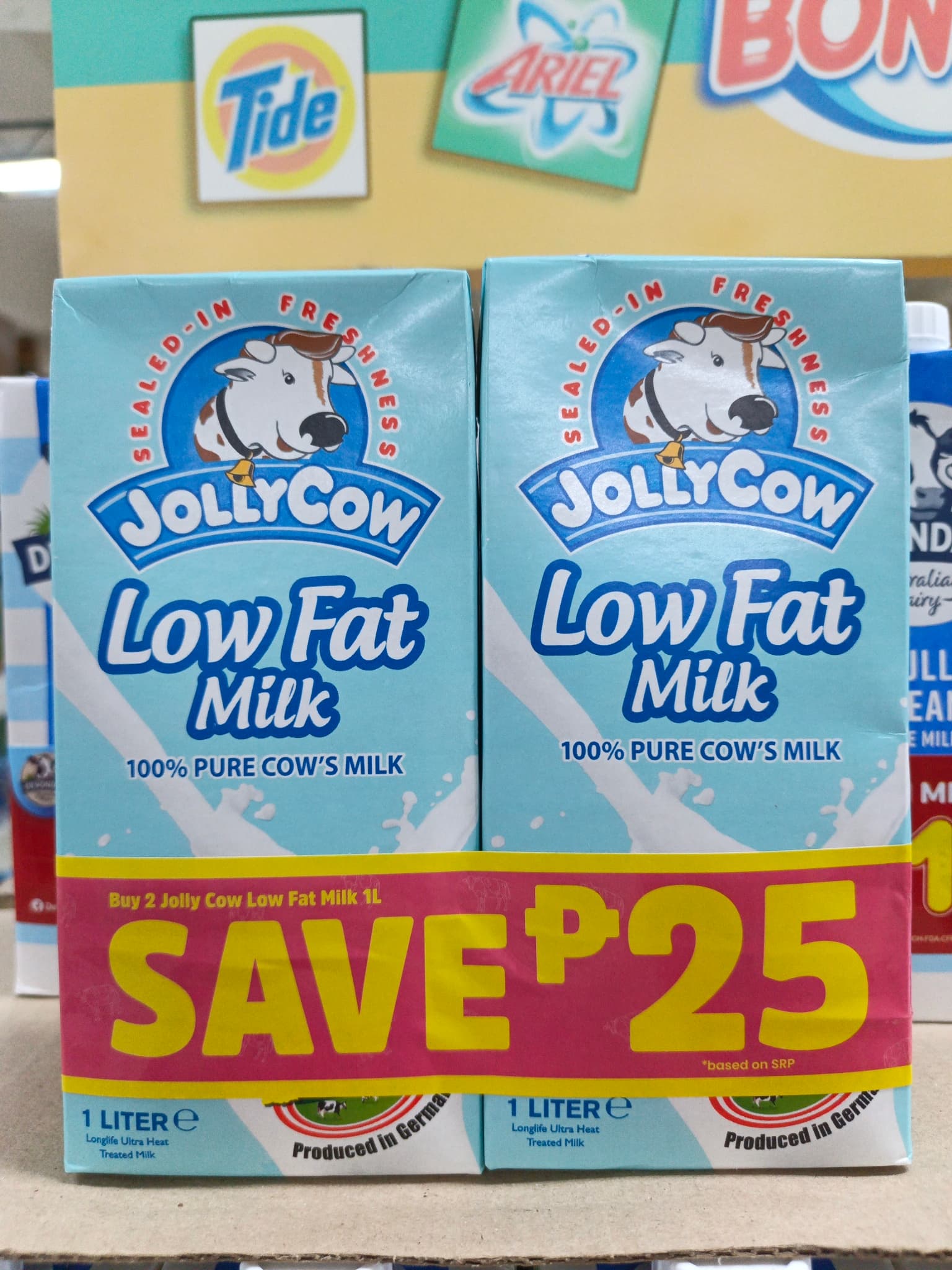 Jolly Cow Low Fat Milk (2 Packs x 1L)