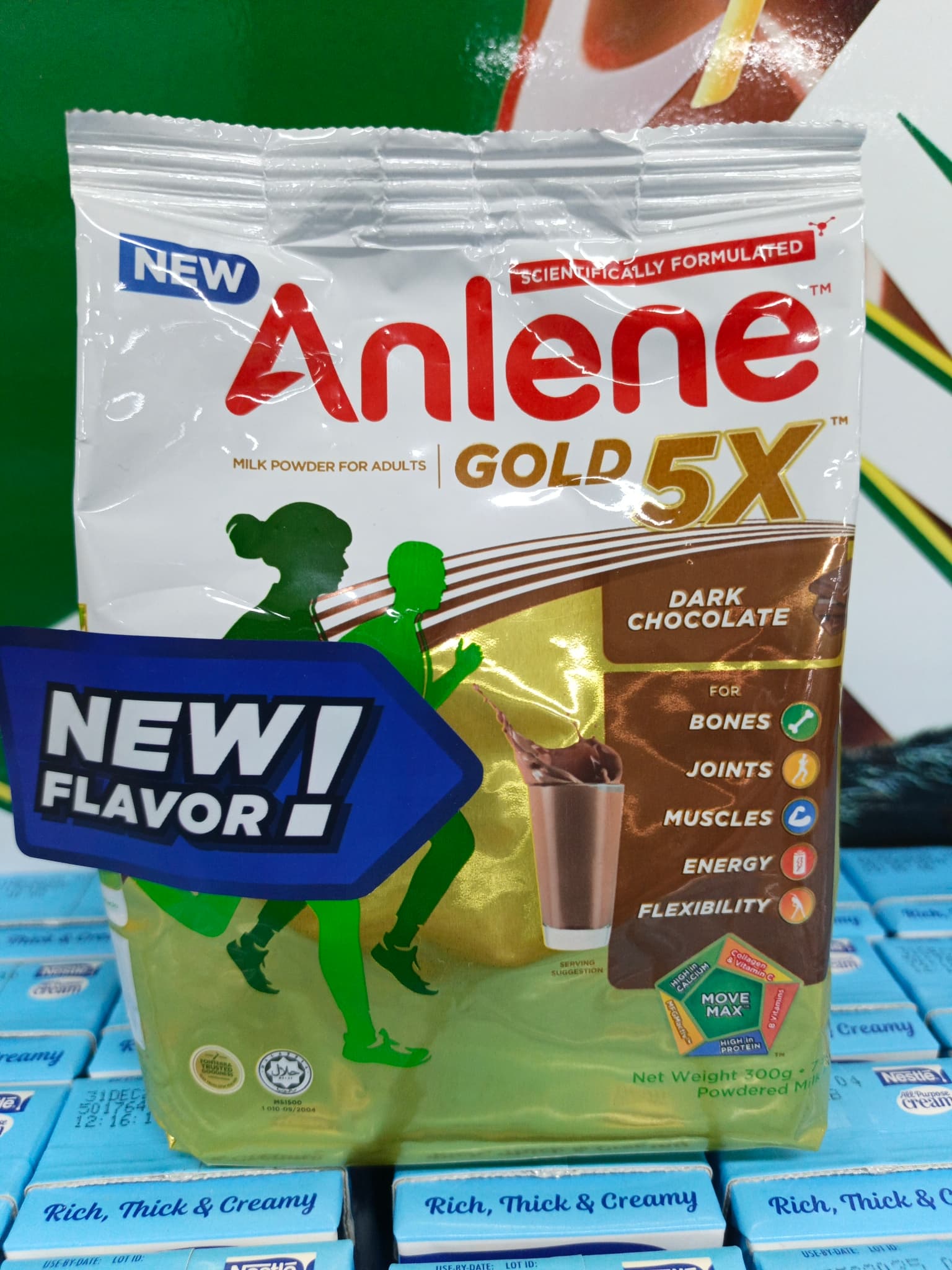 Anlene Milk Powder Adults Gold 5x Dark Chocolate 300g