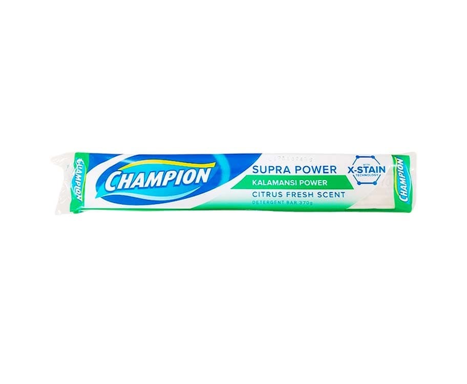 Champion Supra Power Kalamansi Power Citrus Fresh Scent Detergent Bar 370g