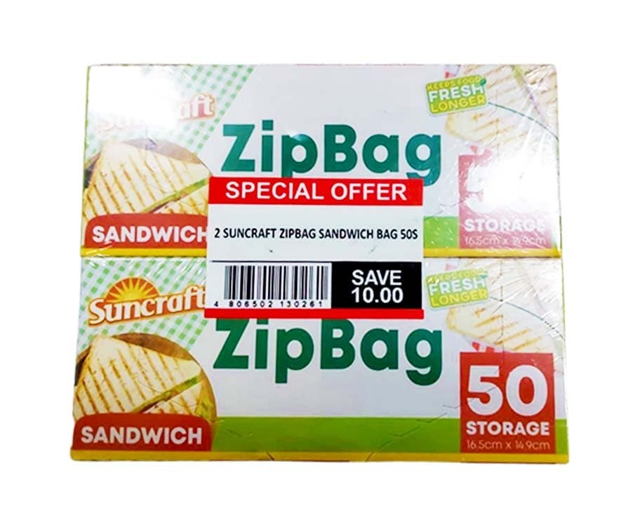 Suncraft ZipBag Sandwich (2 Packs x 50 Bags)