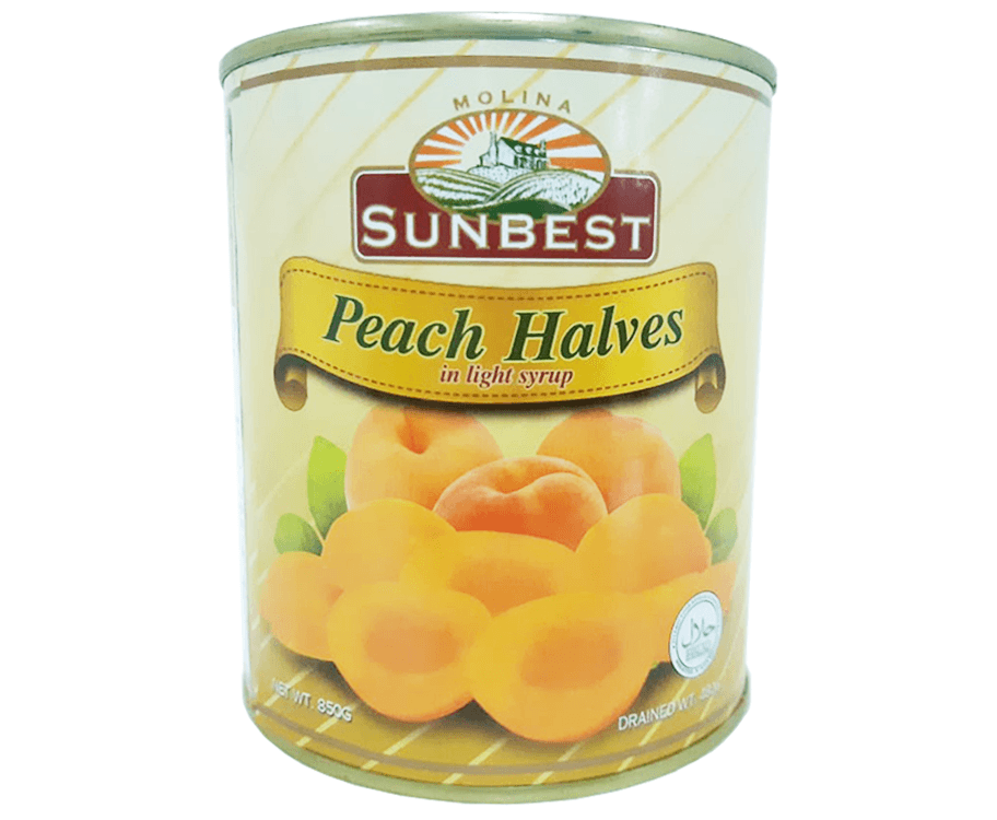 Molina Sunbest Peach Halves in Light Syrup 850g