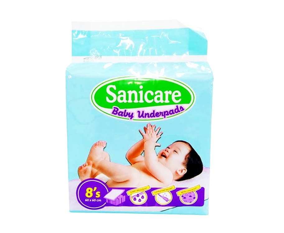 Sanicare Baby Underpads 8's 60 x 60cm