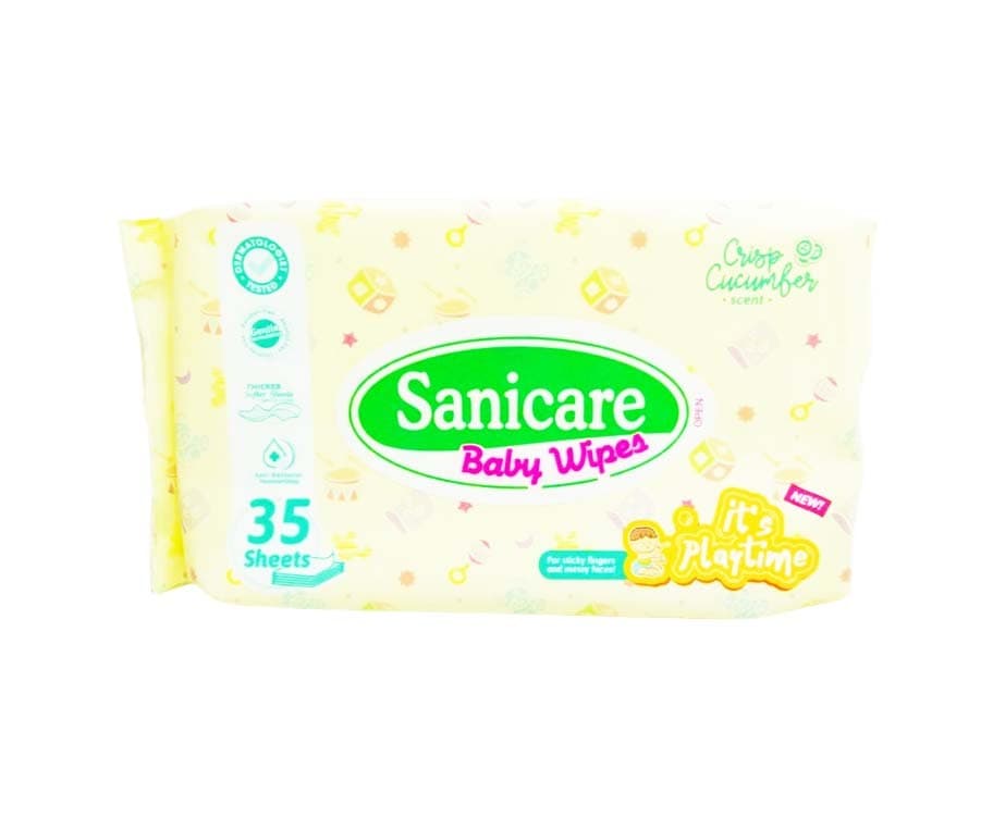 Sanicare Baby Wipes Crisp Cucumber Scent 35 Sheets