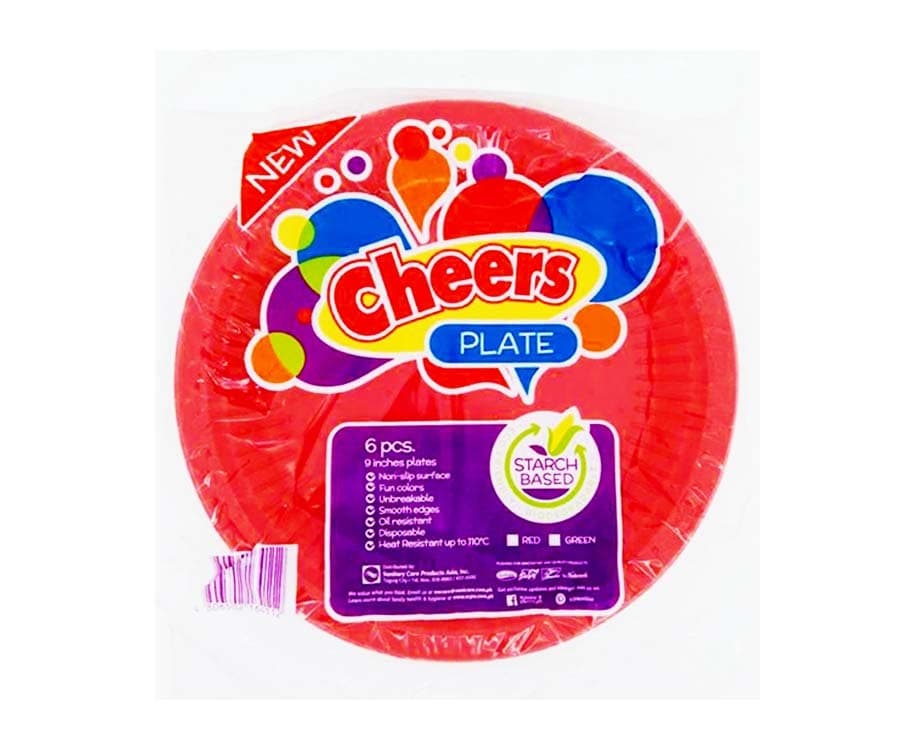 Cheers Plate 9 Inches 6 Pieces