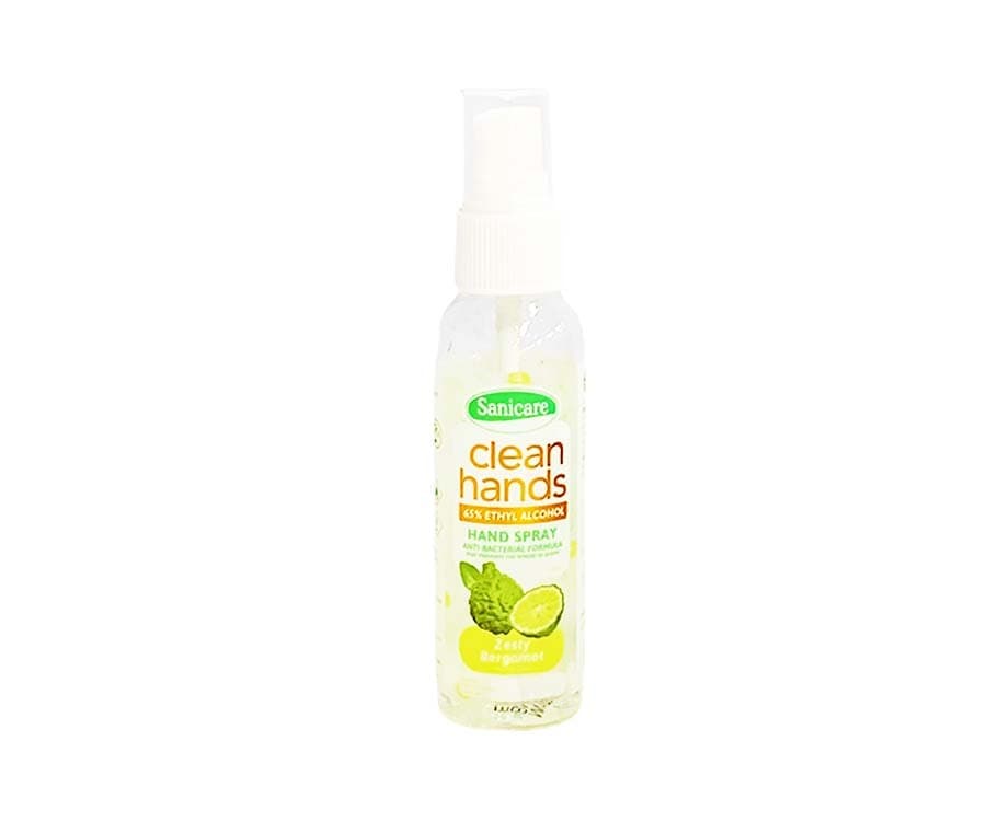 Sanicare Clean Hands 65% Ethyl Alcohol Hand Spray Zesty Bergamot 55mL