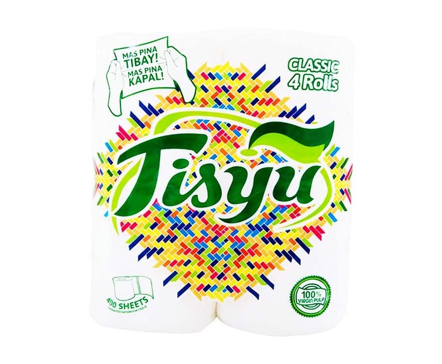 Tisyu Classic Laminated Bathroom Tissue 400 Sheets 4 Rolls