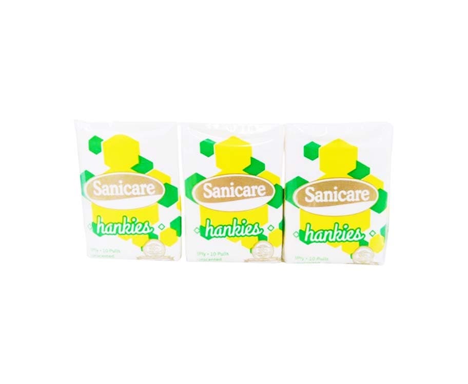 Sanicare Hankies Unscented 6 Packs 3-Ply 10 Pulls