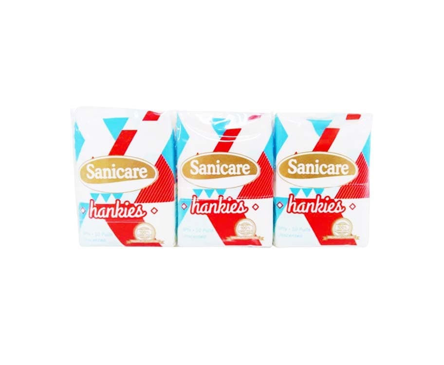 Sanicare Hankies Unscented 6 Packs 3-Ply 10 Pulls